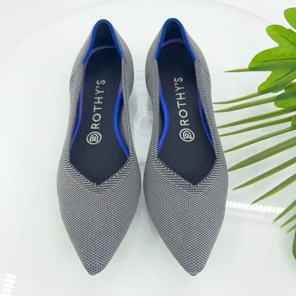 Rothy's Gray and Blue Flats